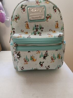 Disney Loungefly Mint Holiday Character Mini Backpack